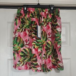 Caribbean Joe Pink and Green Tropica Shorts! !Brand New..